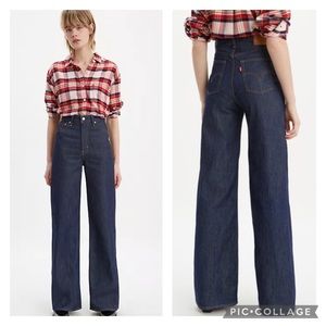Levi’s Ribcage Wide Leg Denim High Rise Jeans 25